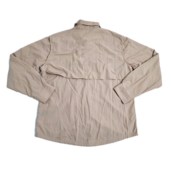 Eastern Mountain Sports Vented Shirt Khaki Nylon No Fly Zone Roll Up Fishing - Picture 5 of 10